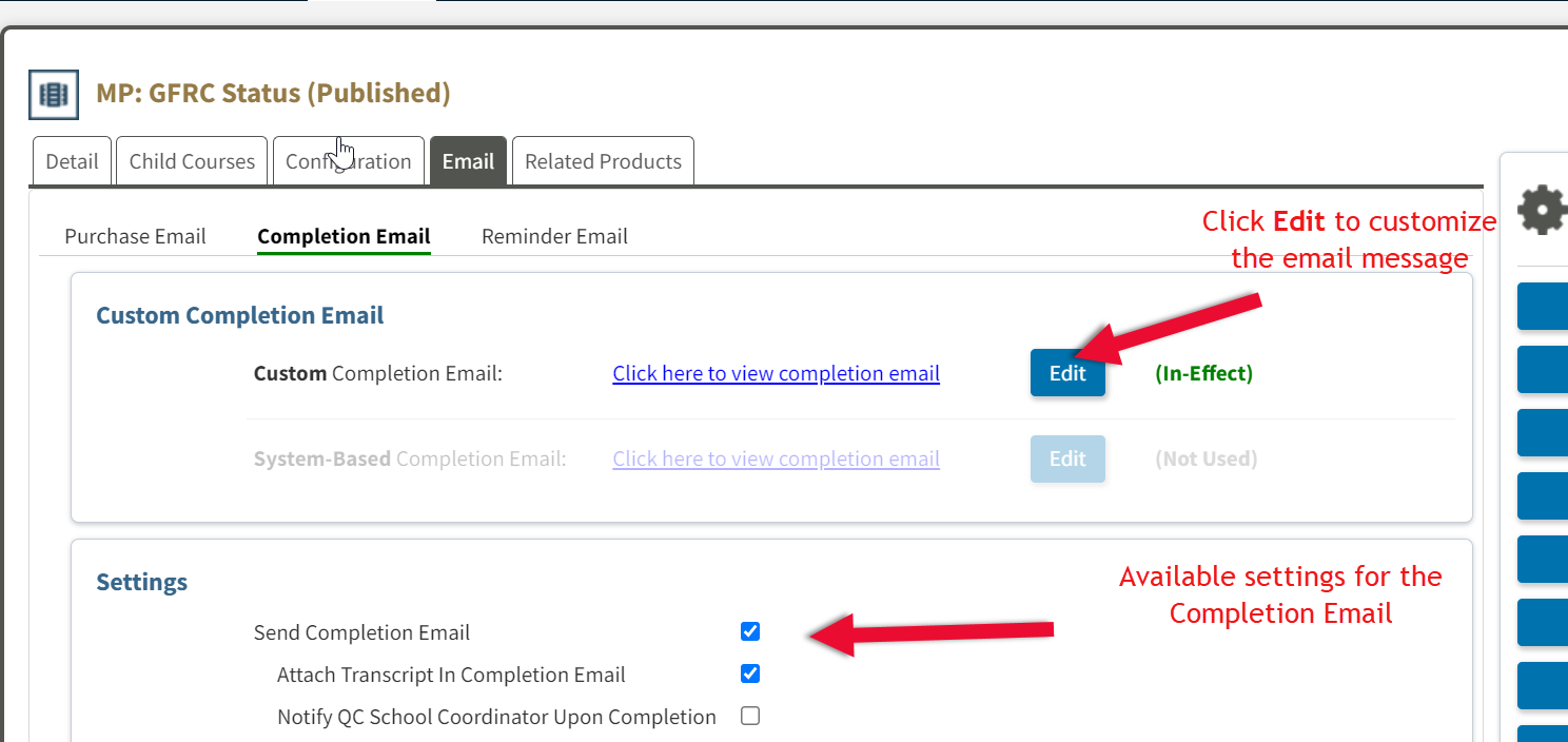 How to create a custom completion email – Oasis LMS